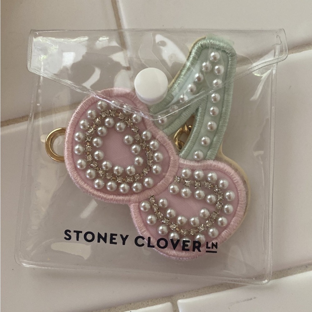 Stoney Clover Lane pastel collection cherry keychain charm